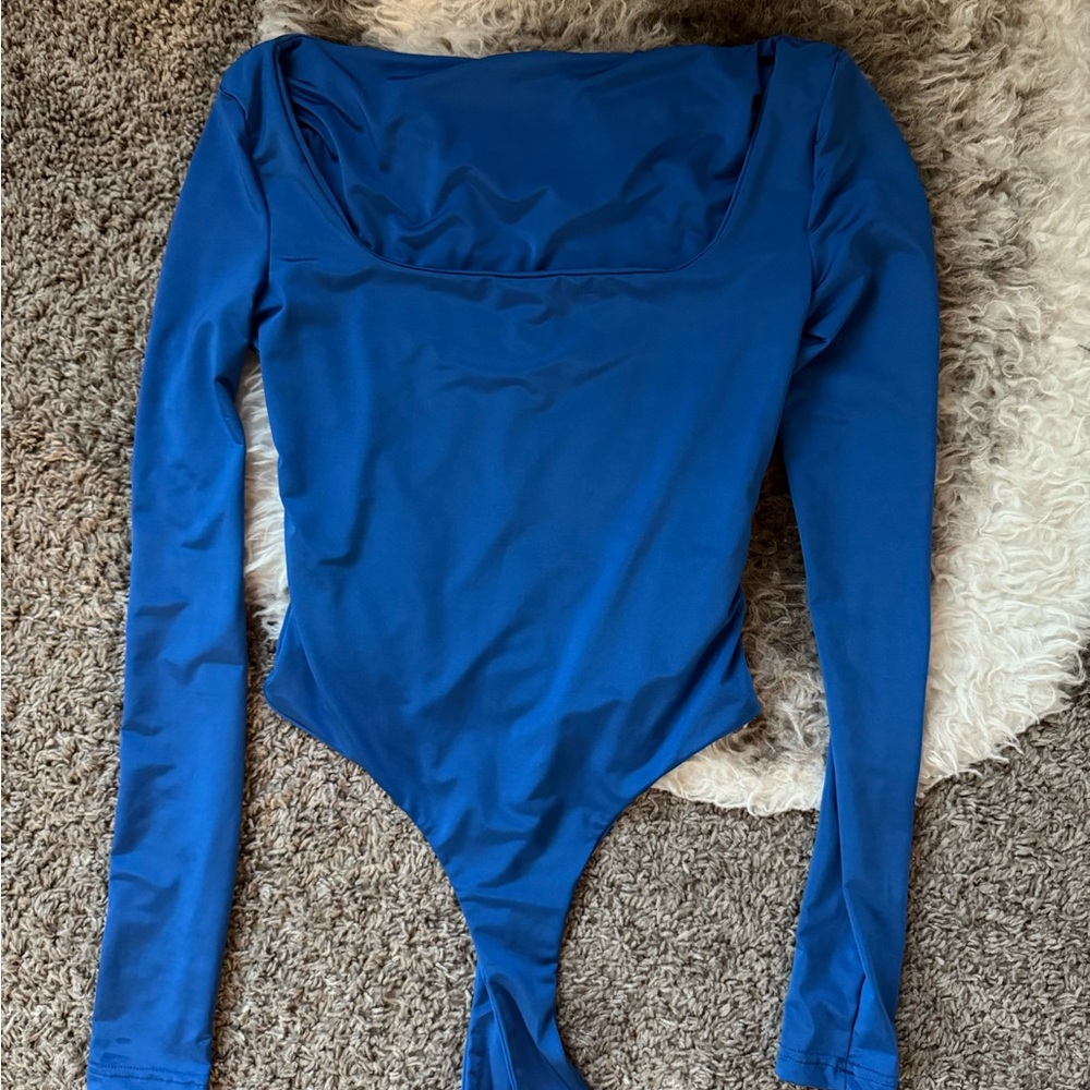 Blue Long Sleeve Bodysuit